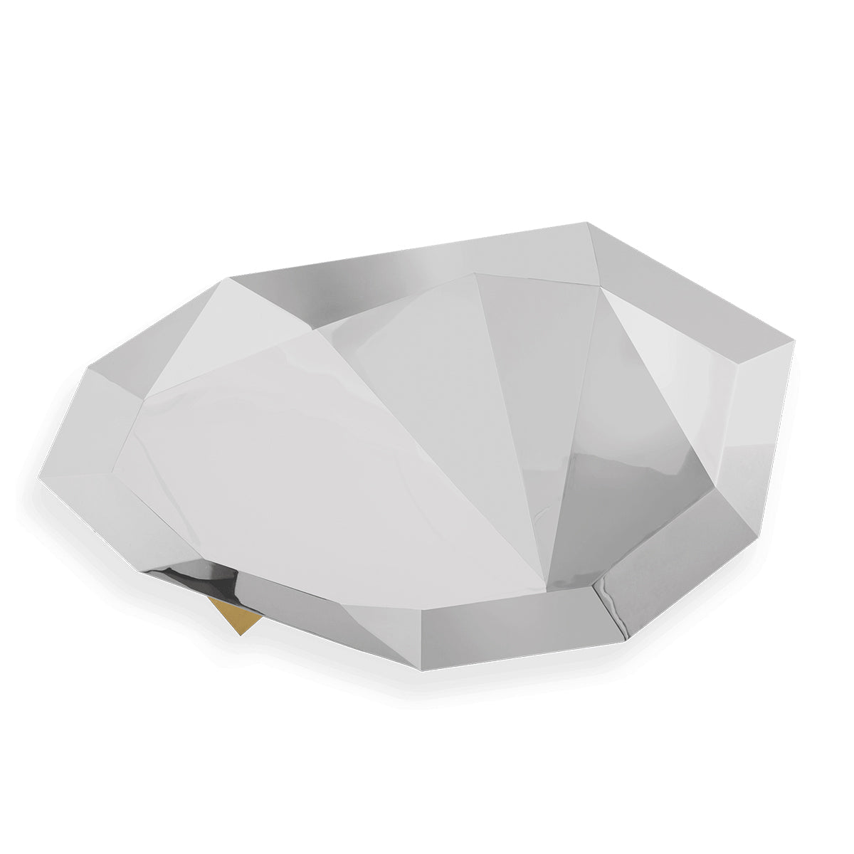 Black Faceted Design Sculptural Form Coffee Table