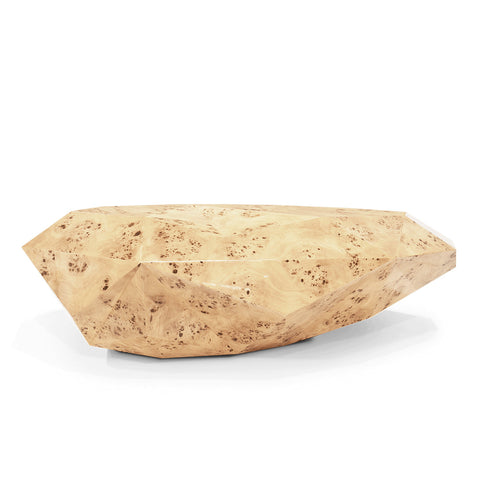 Black Faceted Design Sculptural Form Coffee Table