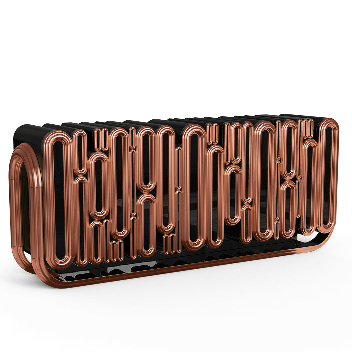 Gold Hidden Storage Sculptural Form Sideboard