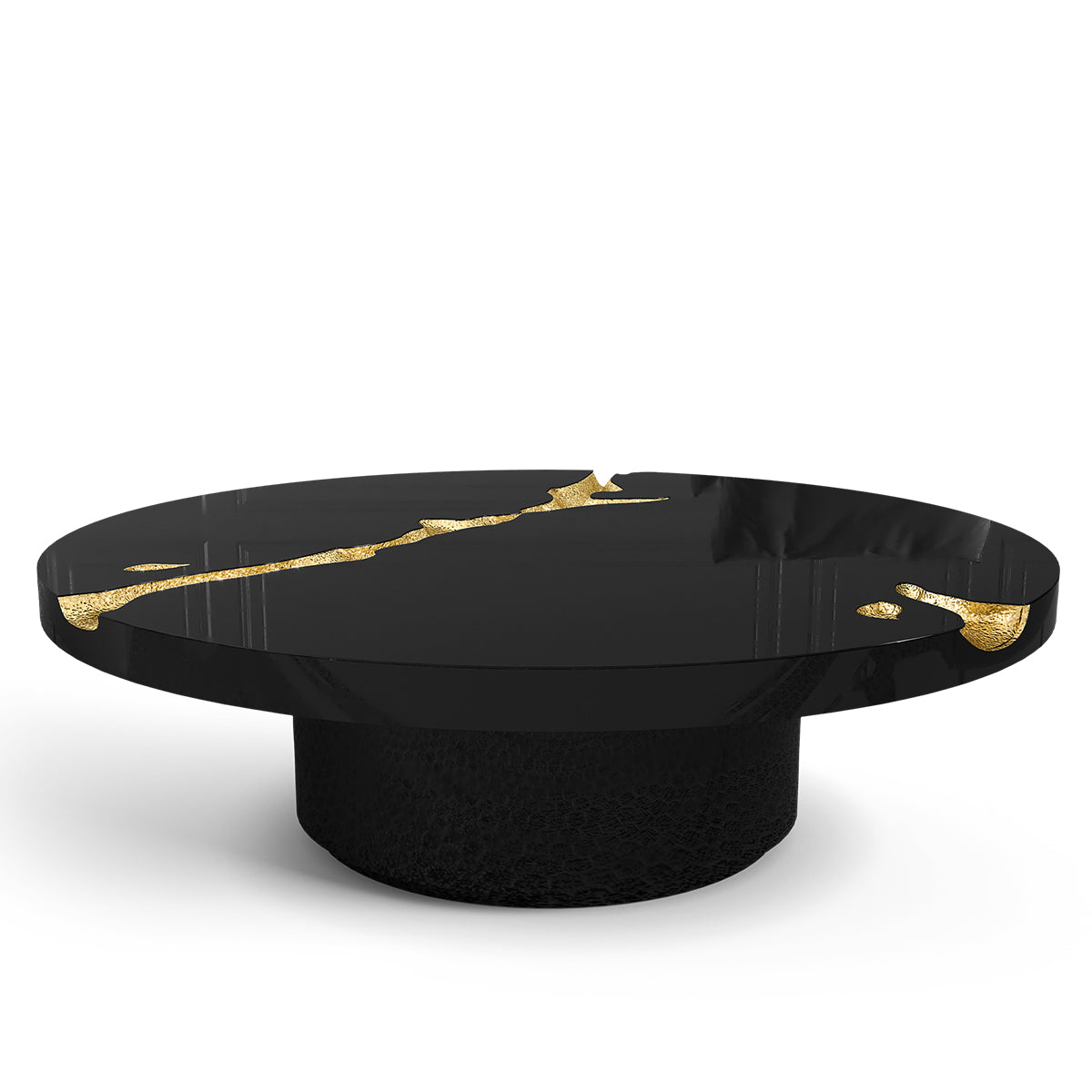 Brass Glass Gold Sculptural Form Coffee Table