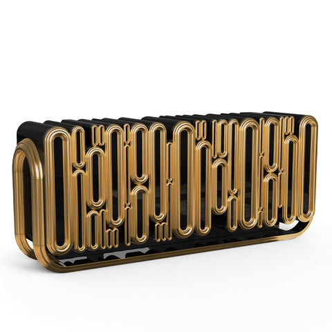 Gold Hidden Storage Sculptural Form Sideboard