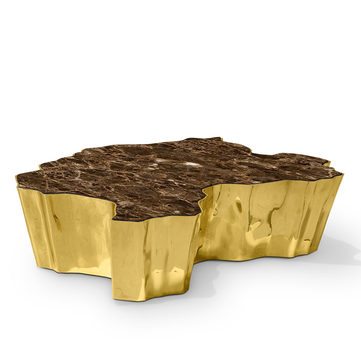 Brass Sculptural Form Coffee Table
