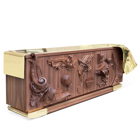 Black Sideboard Buffet Cabinet Hidden Storage