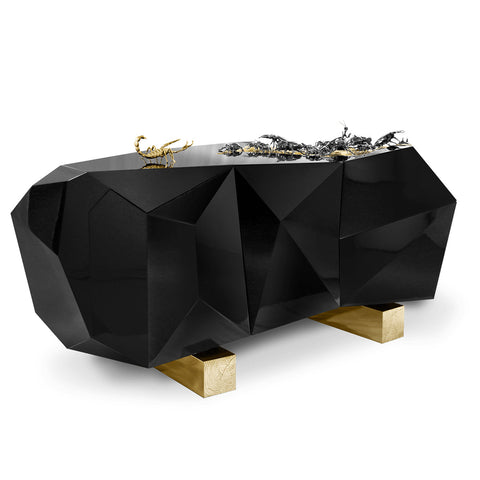 Diamond-Inspired Sideboard Buffet Cabinet