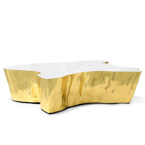 Brass Sculptural Form Coffee Table