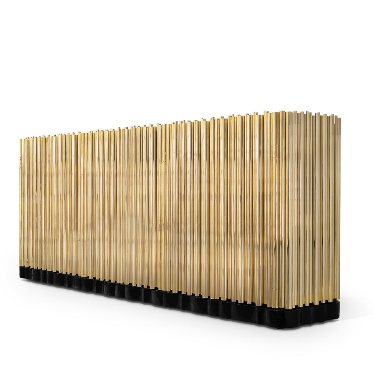 Brass Hidden Storage Sculptural Form Sideboard