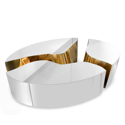 Brass Sculptural Form Dining Table