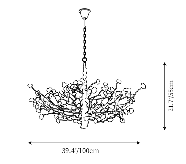 Creative Design Gemstone Branch Chandelier for Living Room/Bedroom