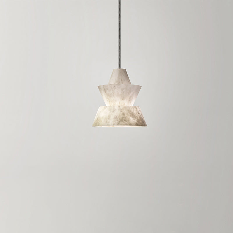 Housegent Brianna Mini Alabaster Coffee Table Pendant, Modern Pendant Light