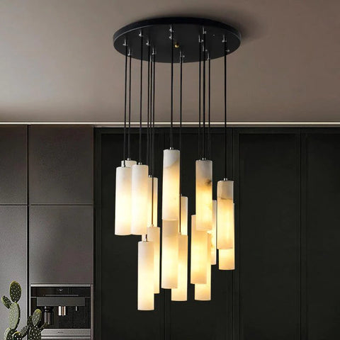 Housegent Eudora Alabaster Modern Pendant Light For Foyer And Staircase Area