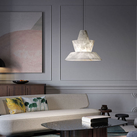 Housegent Brianna Alabaster Dining Table Pendant Light, Designer Pendant Lights