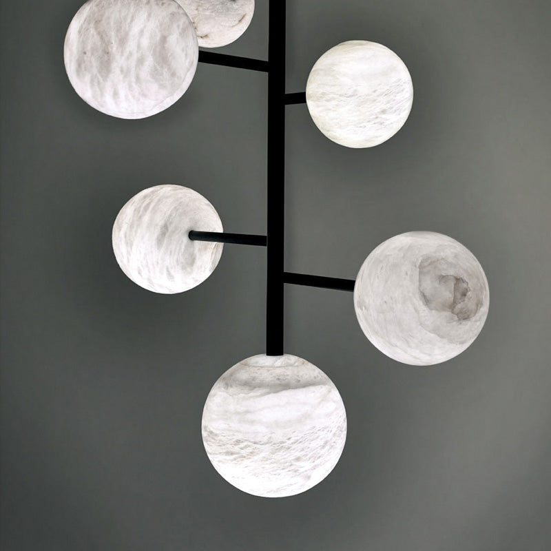 Housegent Lola Modern Artistic Alabaster Pendant Light, Unique Chandelier Designs