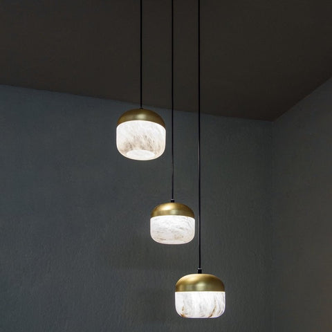 Housegent Queena Modern Alabaster Pendant, Kitchen Island Pendant Light