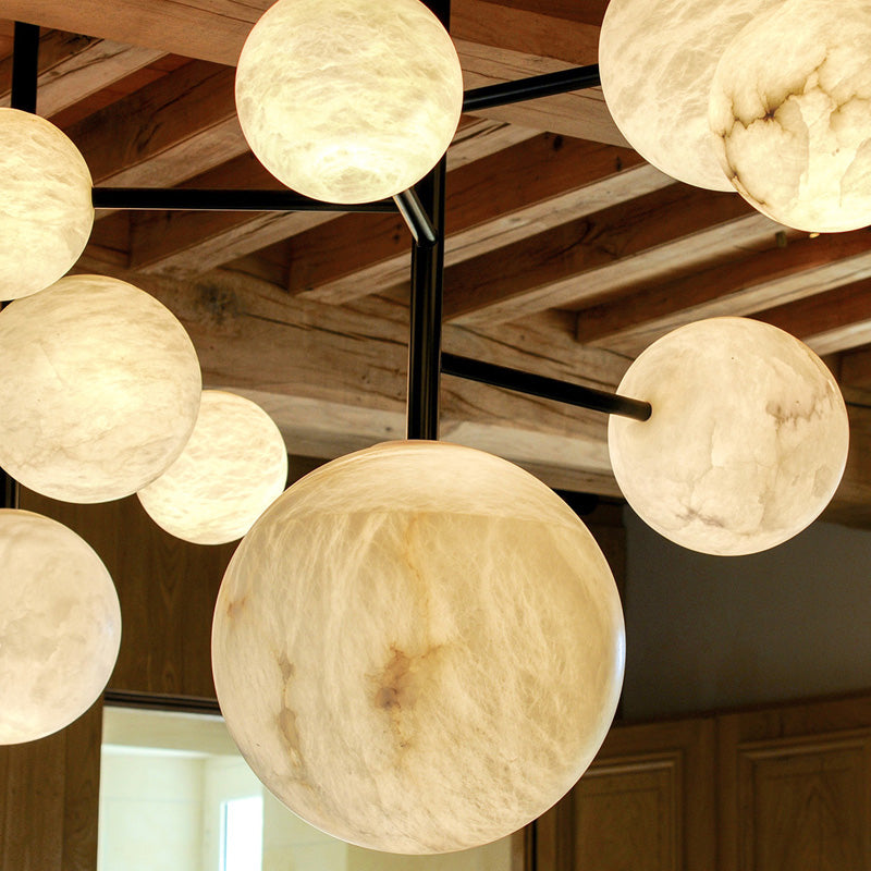 Housegent Lola Modern Artistic Alabaster Pendant Light, Unique Chandelier Designs