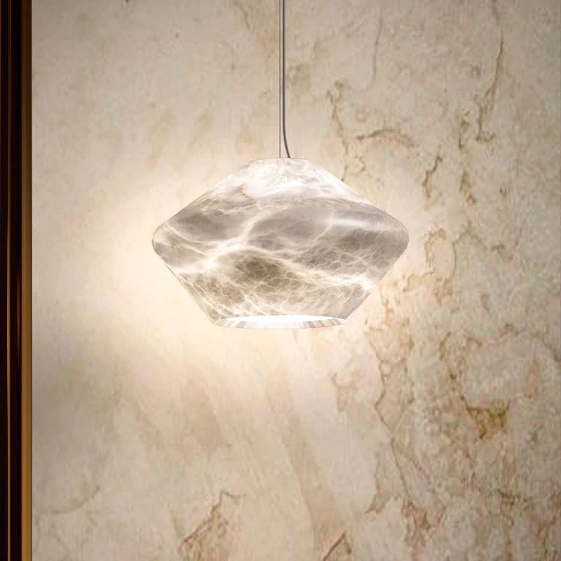 Housegent Finlay Alabaster Pendant Light, Kitchen Island Pendant Light