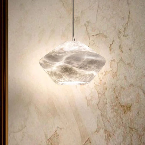 Housegent Finlay Alabaster Pendant Light, Kitchen Island Pendant Light