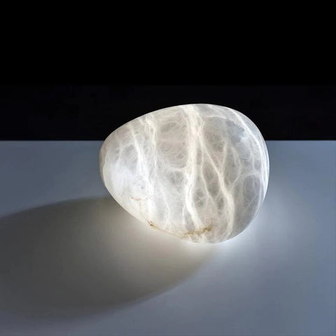 Housegent Laurel Handcrafted Alabaster Pendant Light, Natural Stone Lamp