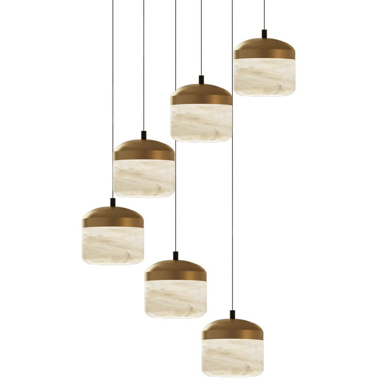 Housegent Queena Modern Alabaster Pendant, Kitchen Island Pendant Light