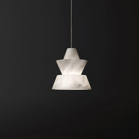 Housegent Brianna Mini Alabaster Coffee Table Pendant, Modern Pendant Light