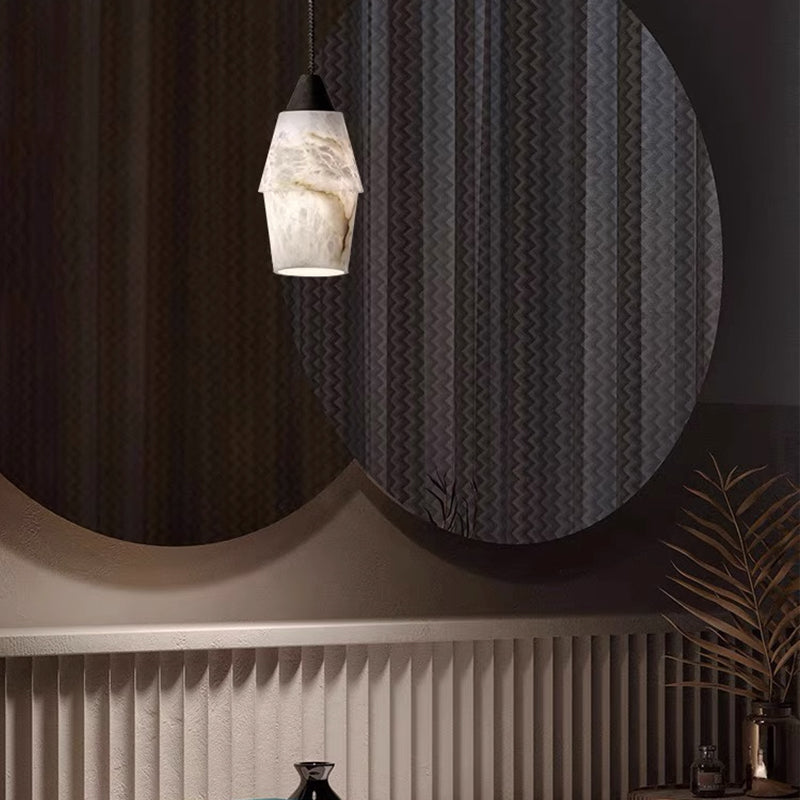 Housegent Tobey Alabaster Pendant Lighting, Interior Hanging Chandelier