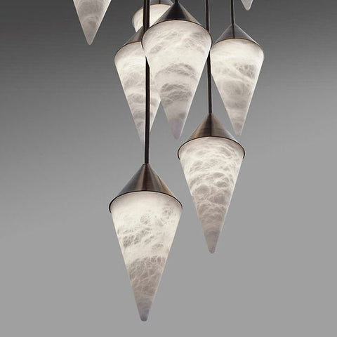 Housegent Hannah Alabaster Chandelier, Upscale Chandelier Lighting