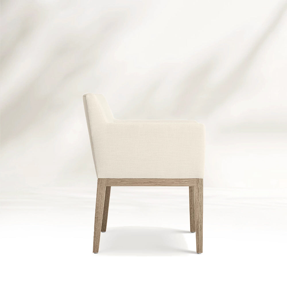 Morge Track Arm Fabric Dining Armchair