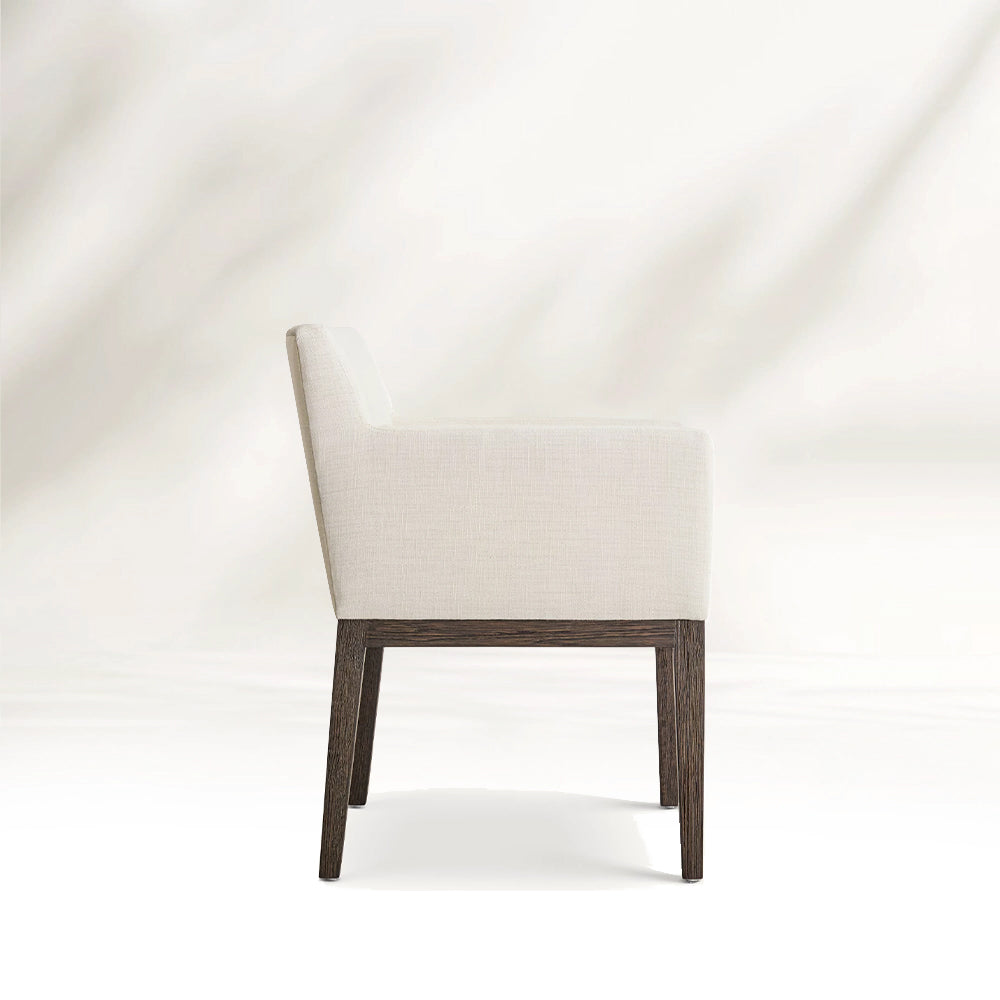 Morge Track Arm Fabric Dining Armchair