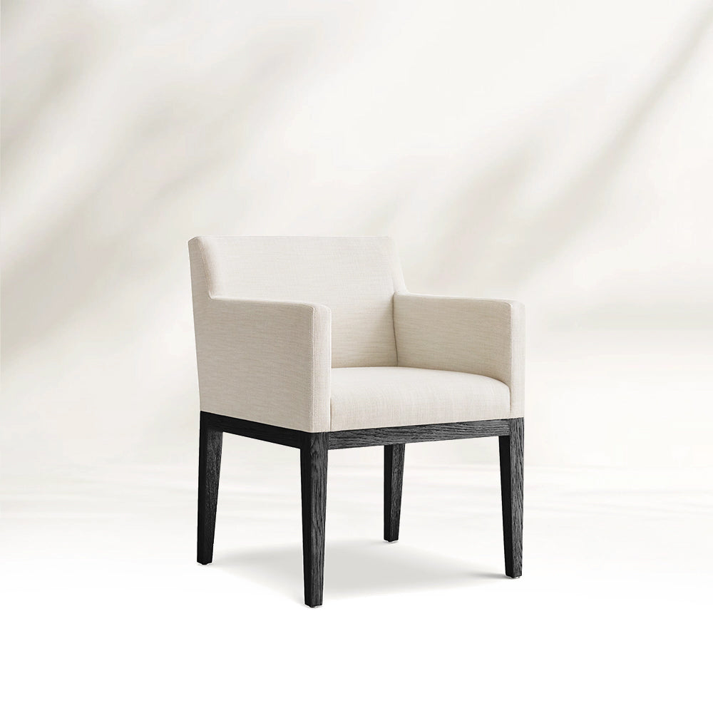 Morge Track Arm Fabric Dining Armchair