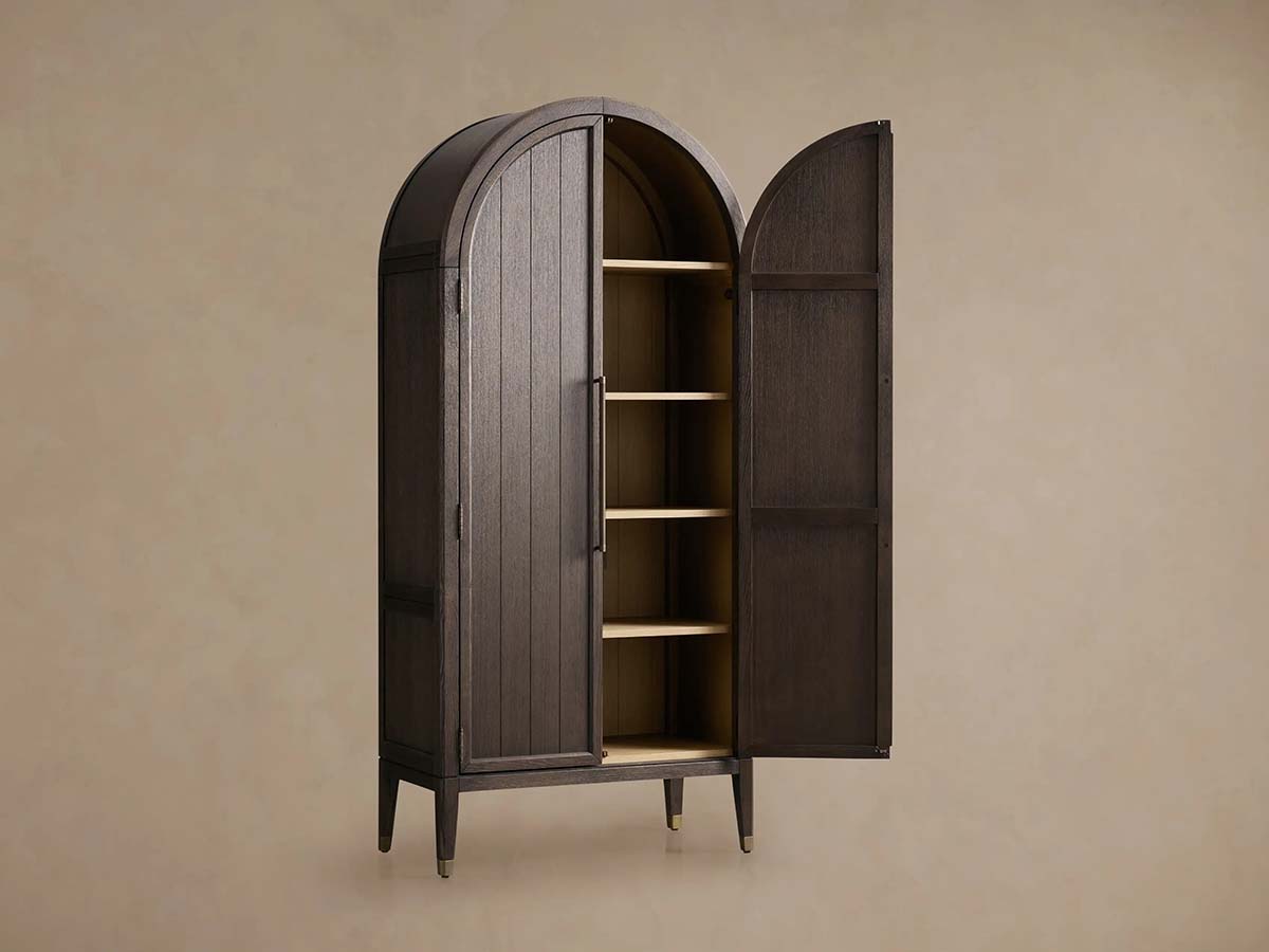 Hattie Oak Living Room Tall Display Cabinet Wood Office Bookcase Dining Sideboard