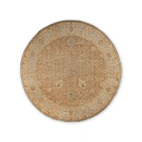 Asphyn Wool Round Area Rug