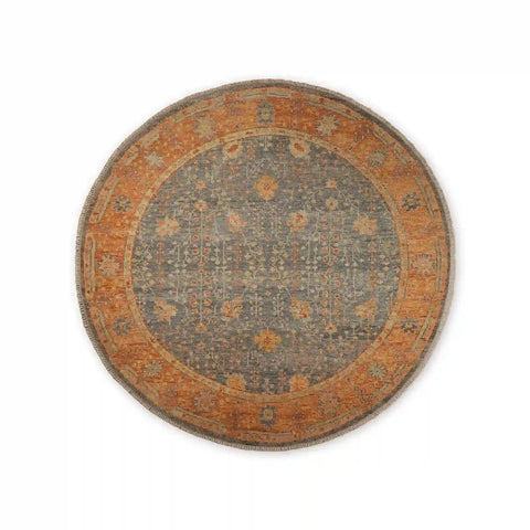 Asphyn Wool Round Area Rug