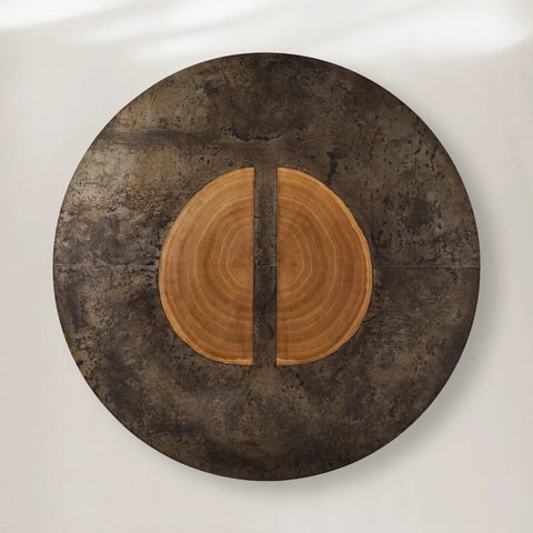 Acacius Artisan Round Dining Table in Reclaimed Reclaimed Wood