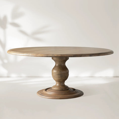 Asolo Dining Table Artisan Crafted With Distressed Tulip Wood Finish