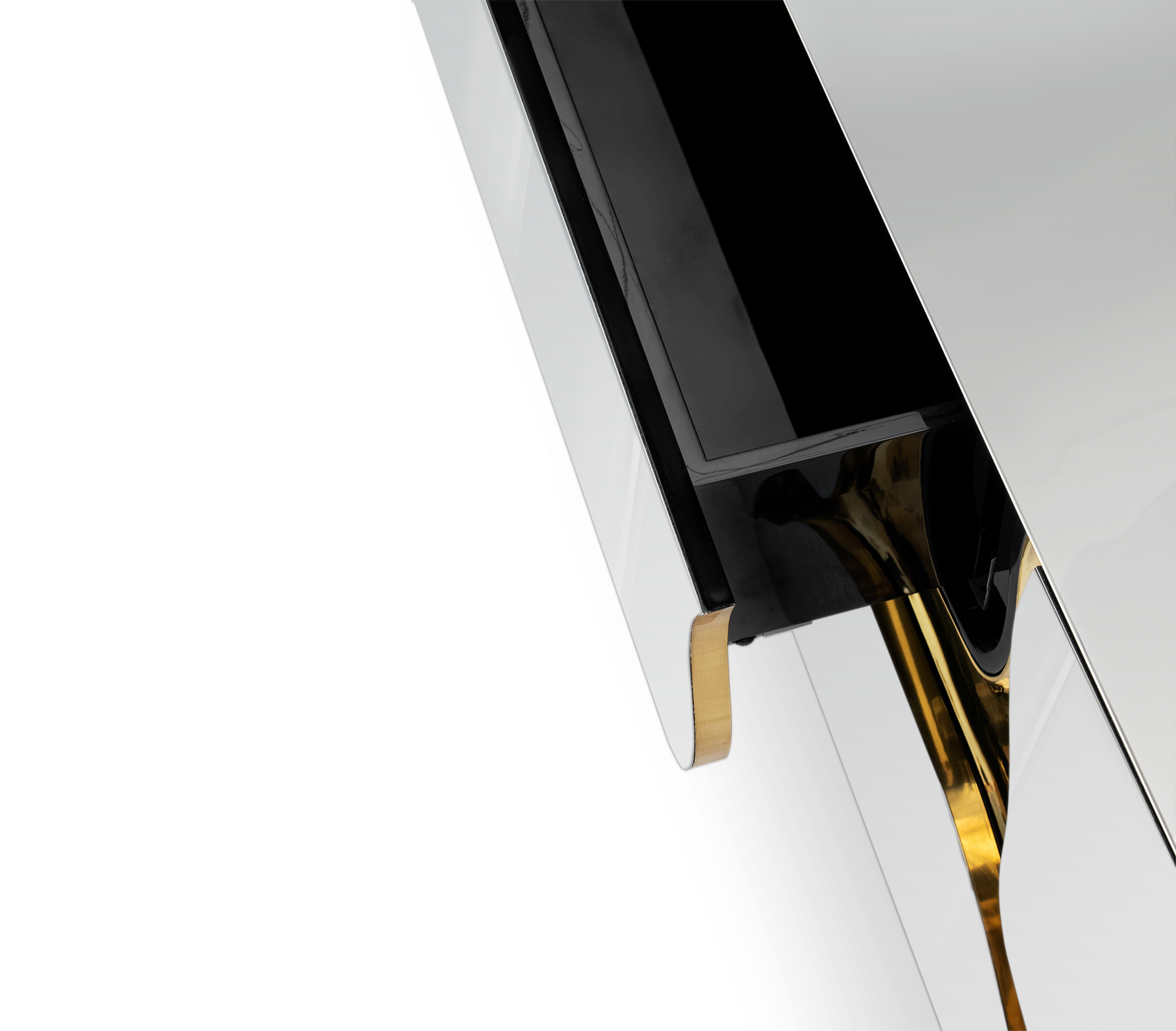 Glass Black Storage Drawers Cabinet