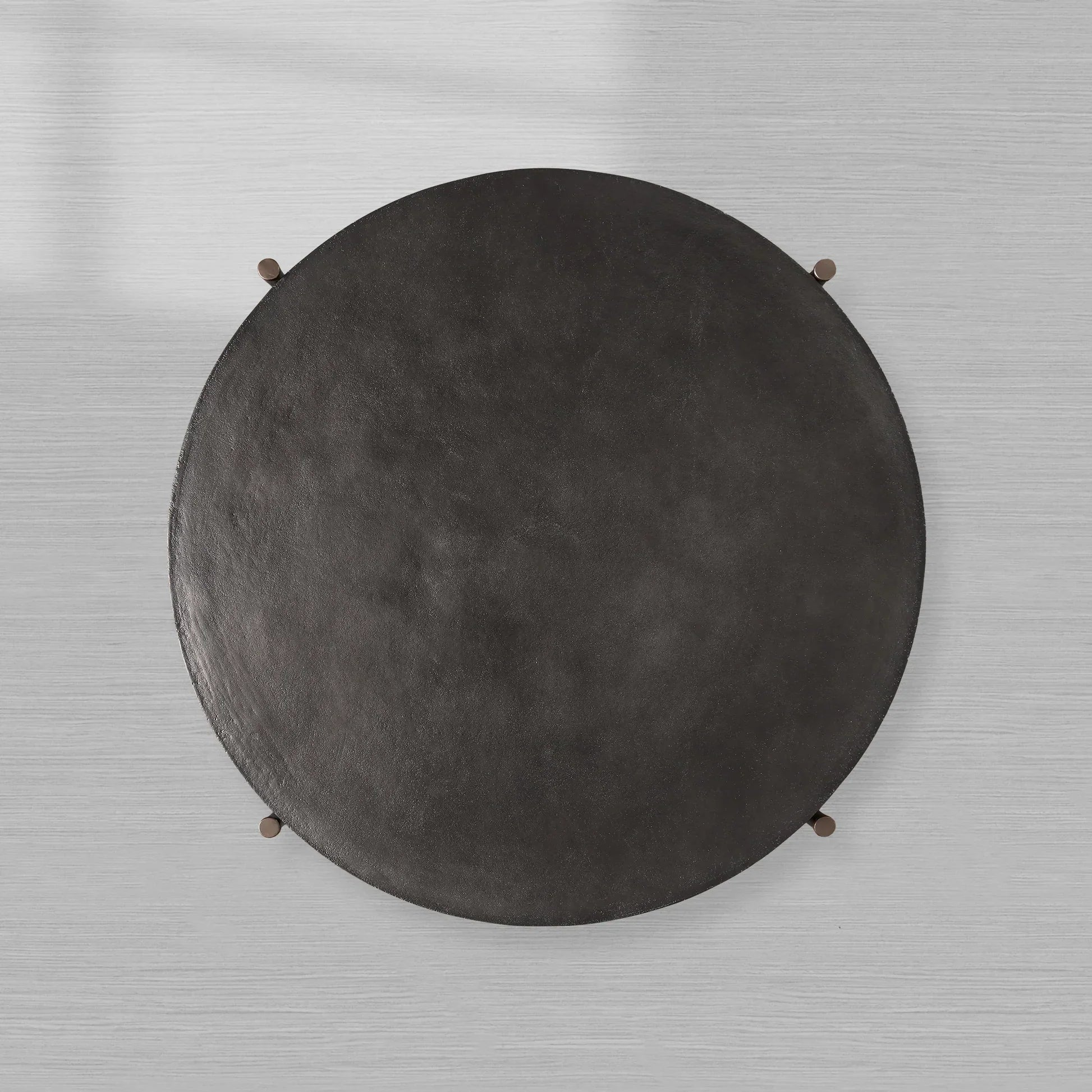 Donovan Cast Aluminum Coffee Table Round Living Room Cocktail Table Metal Top Center Tea Table