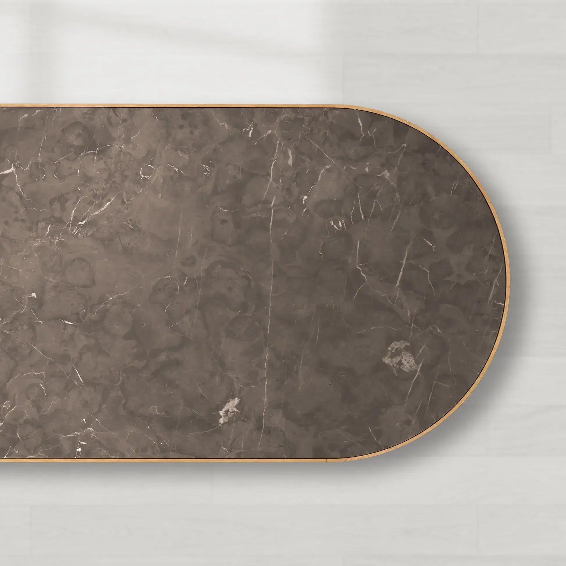 Astor Rectangular Marble Top Dining Table with Reeded Base