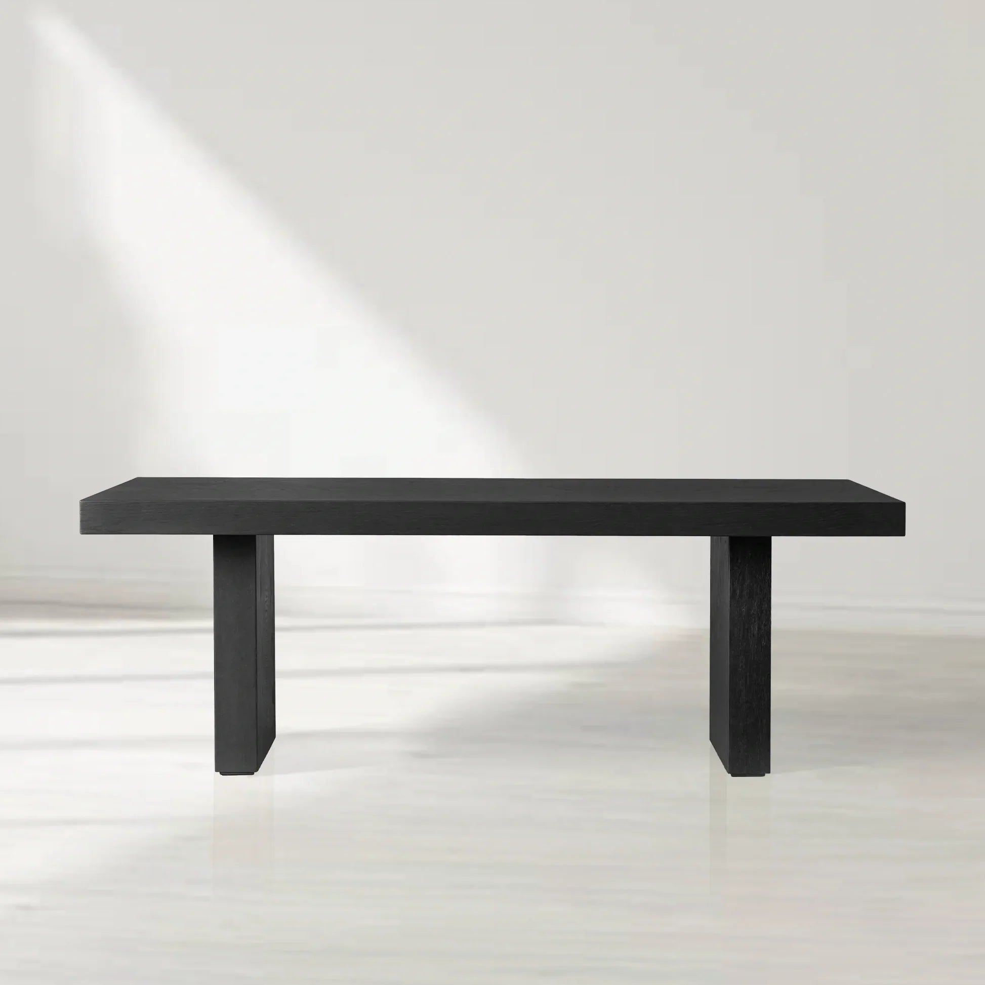 Calvin Rectangular Oak Wood Dining Table with Contemporary Artisan Design