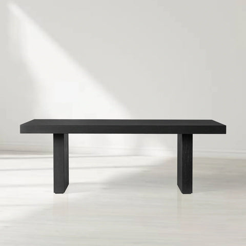 Calvin Rectangular Oak Wood Dining Table with Contemporary Artisan Design