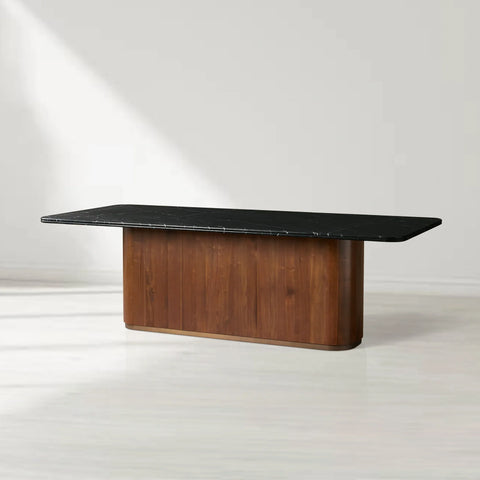 Caden Rectangular Stone Top Dining Table