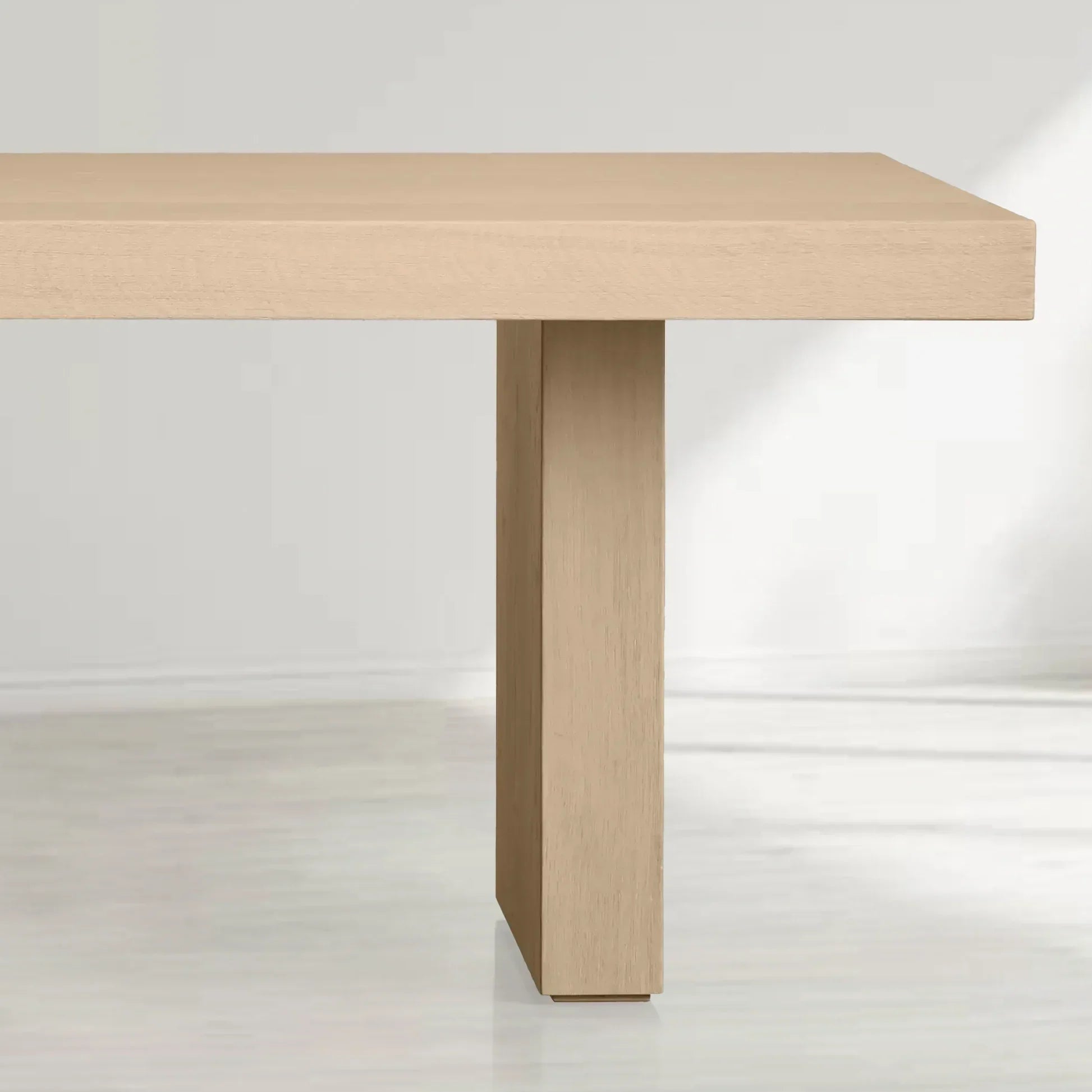 Calvin Rectangular Oak Wood Dining Table with Contemporary Artisan Design
