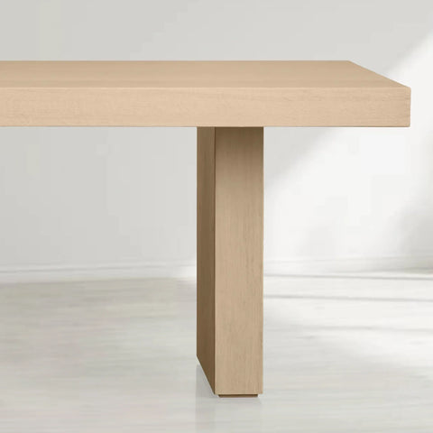 Calvin Rectangular Oak Wood Dining Table with Contemporary Artisan Design