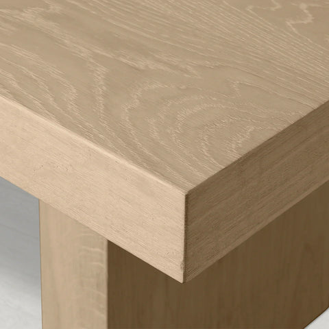 Calvin Rectangular Oak Wood Dining Table with Contemporary Artisan Design