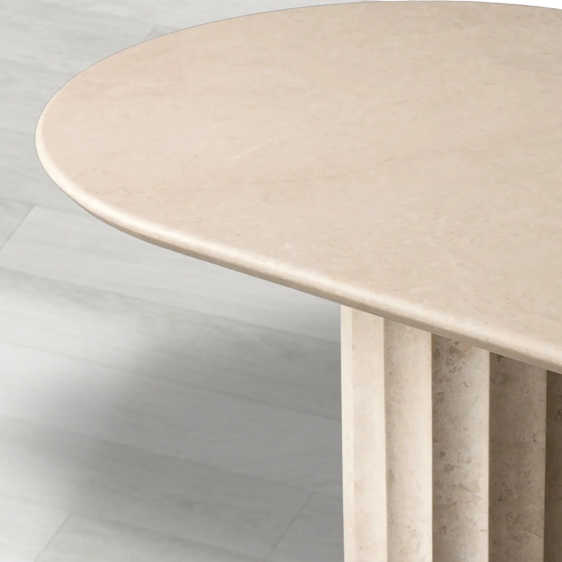 Danae Rectangular Marble Top Dining Table with Pedestal Base