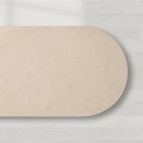 Danae Rectangular Marble Top Dining Table with Pedestal Base