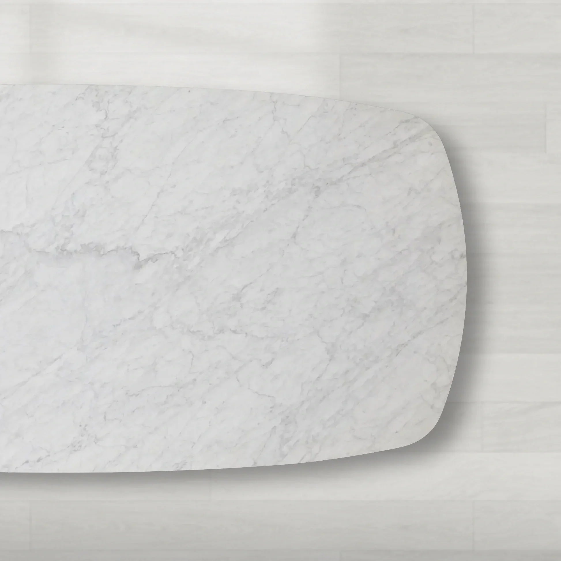 Danny Rectangular Marble Top Dining Table with Oak Wood Base