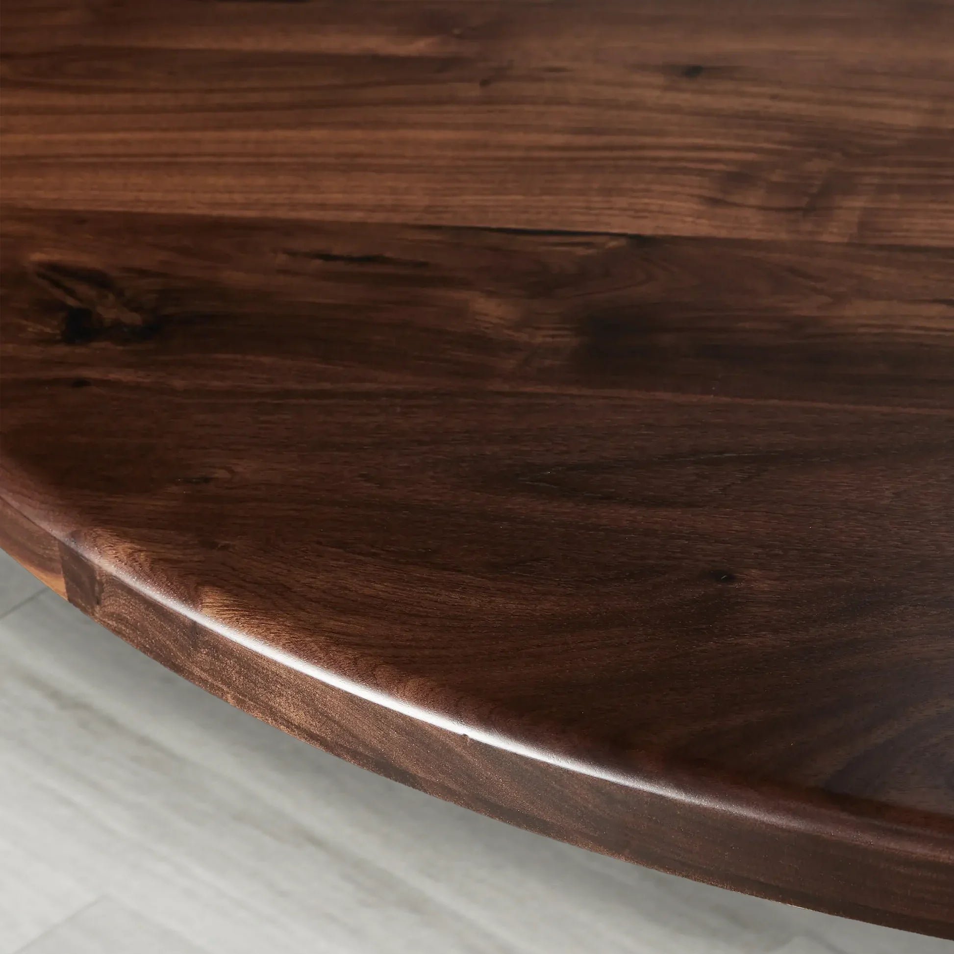 Jacob Round Walnut Wood Dining Table with Sculptural Base