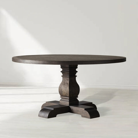 Kensington Round Solid Wood Dining Table Crafted for Classic Dining Spaces
