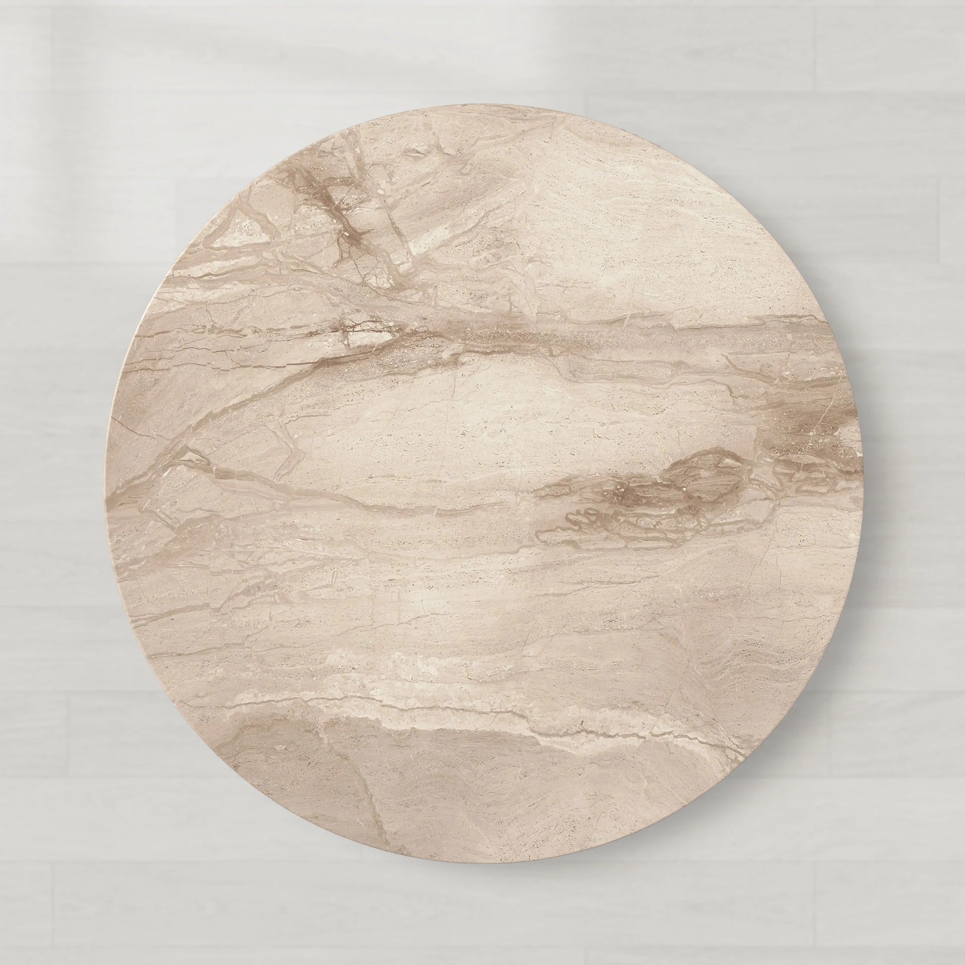 Modena Round Marble Dining Table with Honed Stone Surface