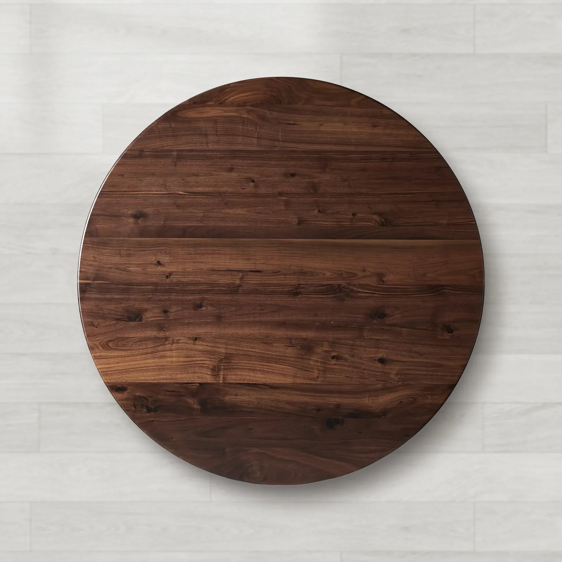 Jacob Round Wood Dining Table with Vertex Base