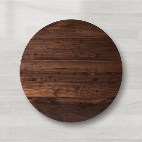 Jacob Round Wood Dining Table with Vertex Base